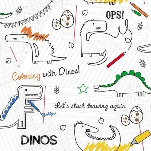 Papel de parede dinossauro desenho: Com o melhor preço