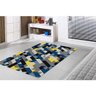 Tapete para Sala Decorativo Dna Home Mosaic Azul 200x140 Antiderrapante - 1