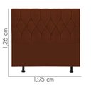 Ver imagem 2 de Cabeceira Estofada Istambul Capitonê 195cm King Size Box Quarto Suede Terracota Telha - Gat