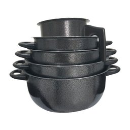 Conjunto de Panelas Alumínio Caçarola Com Tampa com Alças - Preto Craqueado - 1 Conjunto de Panelas Alumínio Caçarola Com Tampa com Alças - Preto Craqueado - 1