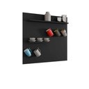 Ver imagem 2 de Painel Cantinho do Café C/ Prateleiras e Suporte para Xícaras e Canecas Preto