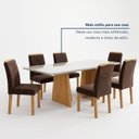 Ver mais imagens de Conjunto Sala de Jantar 6 Lugares Retangular Tampo Vidro MDF 160x80cm Mesa Lyra e Cadeiras Carol