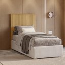 Ver imagem 1 de Painel Cabeceira Solteiro Ripado em MDF New Abrolhos