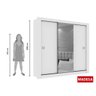 Guarda-Roupa Casal com Espelho 3 Portas de Correr Campos Madesa - 6