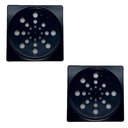 Ver imagem 1 de Kit 2 Ralo Grelha Inox Preto Banheiro Quadrado 10x10 C Fecho
