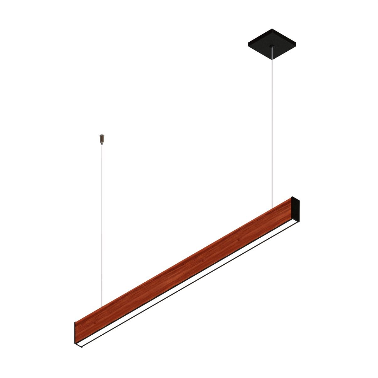 Pendente Led Horizontal Quartzo 18w 2000lm Bivolt - Madeira Maciça - 4