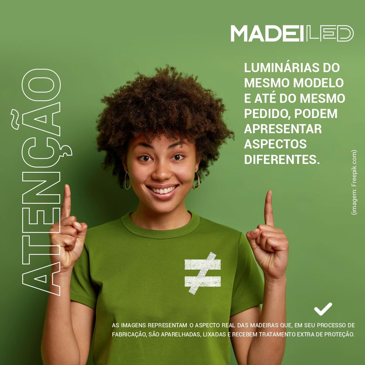 Pendente Led Horizontal Quartzo 18w 2000lm Bivolt - Madeira Maciça - 10