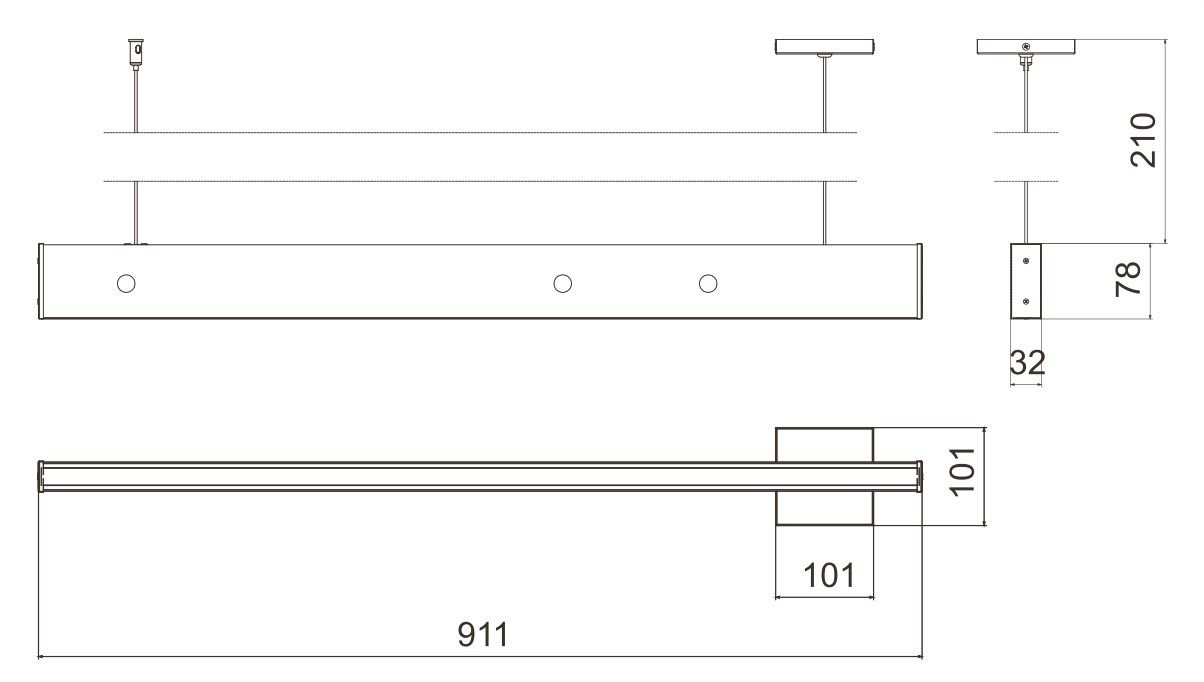 Pendente Led Horizontal Quartzo 18w 2000lm Bivolt - Madeira Maciça - 6