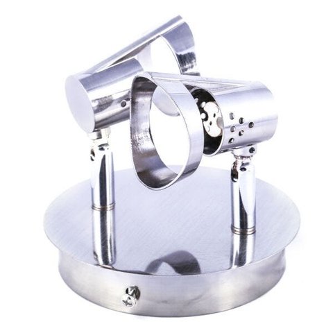 Spot Base de Canopla 2 Lâmpadas Dicroica Cromado