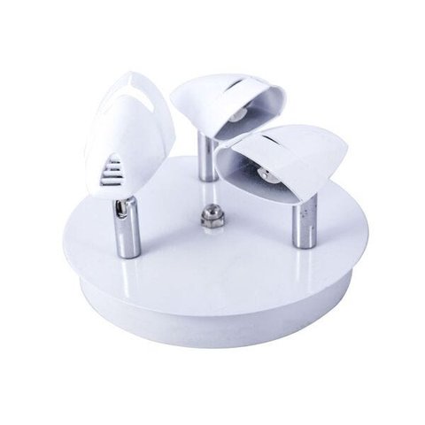 Spot Base 3 Lâmpadas Branco - Cromado
