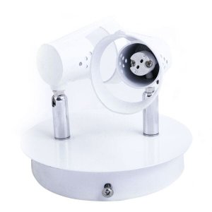 Spot Base 2 Lâmpadas Dicroica Branco - Cromado