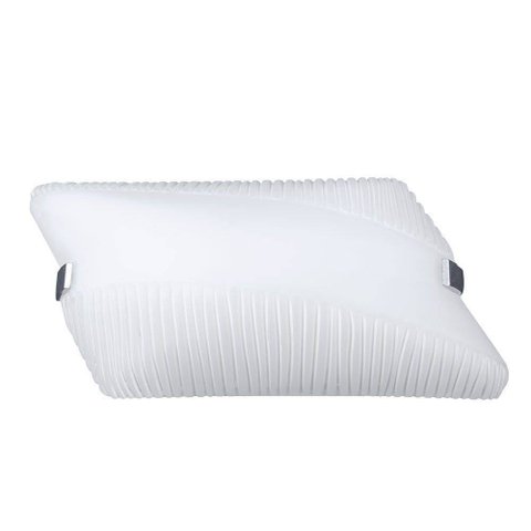 Arandela Vidro Branco 30cm 1 Lâmpada E-27 Garra Cromada