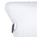 Ver imagem 2 de Arandela Vidro Branco 30cm 1 Lâmpada E-27 Garra Cromada