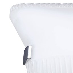Arandela Vidro Branco 30cm 1 Lâmpada E-27 Garra Cromada - 2 Arandela Vidro Branco 30cm 1 Lâmpada E-27 Garra Cromada - 2