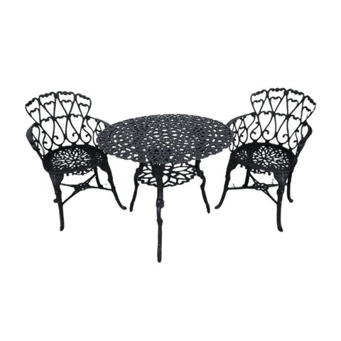 Conjunto de Mesa Aluminio 2 Cadeiras para Varanda Sacada Jardim Piscina Externa