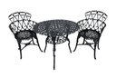 Ver imagem 1 de Conjunto de Mesa Aluminio 2 Cadeiras para Varanda Sacada Jardim Piscina Externa