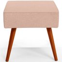 Ver imagem 3 de Puff Banqueta Decorativa com Pés Palito Lívia W01 Linho Rosê - Lyam Decor
