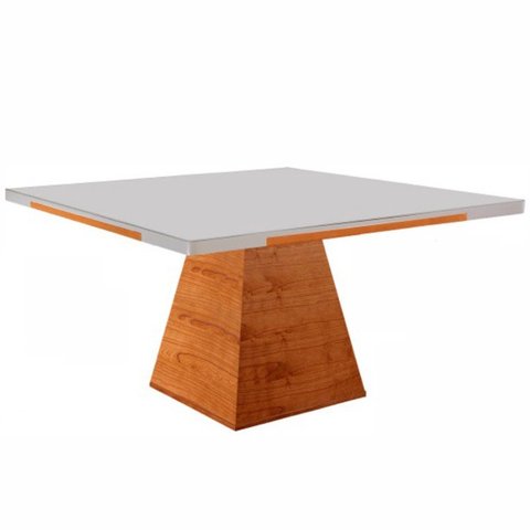Mesa de Jantar Quadrada Moderna - Espanha -1,35 x 1,35 metros - Requinte Salas