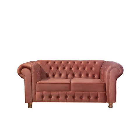 Namoradeira 2 Lugares Chesterfield Bourbon:Cobre
