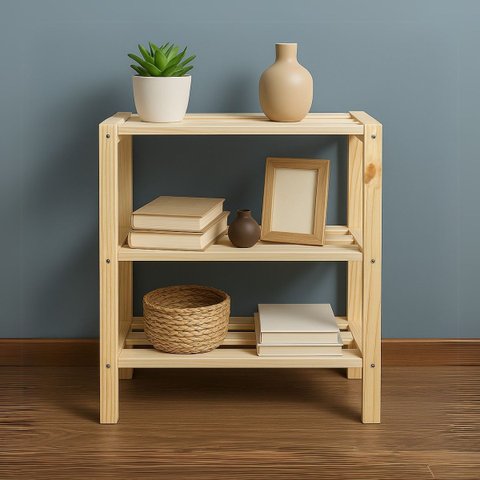 Sapateira Prateleira de Madeira 3 Andares de Pinus C/ Acabamento Liso!