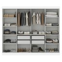 Ver imagem 4 de Guarda-Roupa Casal 8 Portas 4 Gavetas 100% MDF Branco Albert