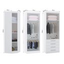 Ver imagem 3 de Guarda Roupas Modulado de Canto Diagonal 3 Peças com 5 Portas e 4 Gavetas Alpes Luciane Móveis