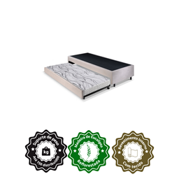 Bicama Box Solteiro Suede 88x188x28 Cm com Colchão Auxiliar Ecoflex - 5