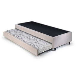 Bicama Box Solteiro Suede 88x188x28 Cm com Colchão Auxiliar Ecoflex - 7