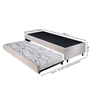 Bicama Box Solteiro Suede 88x188x28 Cm com Colchão Auxiliar Ecoflex - 2