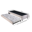 Ver imagem 2 de Bicama Box Solteiro Suede 88x188x28 Cm com Colchão Auxiliar Ecoflex