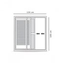 Ver imagem 2 de Veneziana Lateral De Correr Esquerda 100X120X10Cm Branco