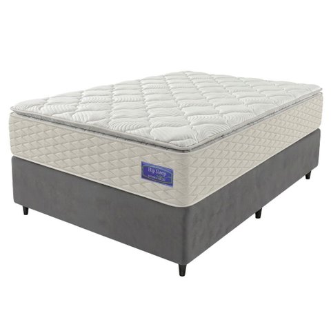 Cama Box Casal Colchão Ortopédico Atena Molas Ensacadas Pillow Top Hip Sleep