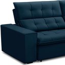 Ver imagem 4 de Sofá Retrátil Reclinável para Sala 3 Lugares 250cm Vincent F04 Veludo Azul - Lyam Decor