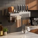 Ver imagem 1 de Porta Talher de Parede para Cozinha com Suporte 59cm