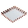 Bandeja Quadrada Espelhada Decorativa Luxo Metal Cobre 17x17cm Kv0134 - 1