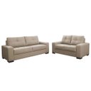 Ver imagem 1 de Sofá 2 e 3 Lugares Turim Couro Bege 66 - Gran Belo