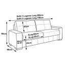 Ver imagem 4 de Sofá 2 e 3 Lugares Turim Couro Bege 66 - Gran Belo