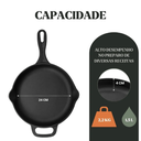 Ver imagem 4 de Frigideira Ferro Fundido 24cm 1,5L com Cabo e Alça Panela Mineira Alta Durabilidade
