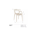 Ver imagem 4 de Kit 4 Cadeiras Allegra com Fibra de Vidro Bege