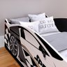 Mini Cama Infantil Carro Speedy Mdf Montessoriana Segura Decoração Quarto Menino Branco/preto - Rpm - 4