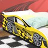Cama Infantil / Mini Cama Carro Speedy Racing New com Colchão 150x70 cm - Amarelo/Branco - RPM Mó - 3