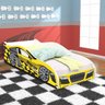 Cama Infantil / Mini Cama Carro Speedy Racing New com Colchão 150x70 cm - Amarelo/Branco - RPM Mó - 1