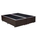 Ver imagem 2 de Cama Box Bipartido Casal Sintetico Premium Santo Box Bipartido 40x138x188:marrom