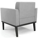 Ver imagem 7 de Poltrona Base Madeira Preto Kit 2 Ana Suede Cinza - Ibiza