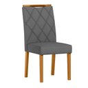 Ver imagem 5 de Conjunto Sala de Jantar Mesa Lectus 120x80 com 4 Cadeiras Sarah Ype/off White/veludo Cinza - Nc