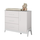 Ver imagem 6 de Cômoda Infantil Bebe Guti Retro Peroba Cor Branco 100% MDF