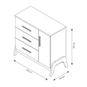 Ver imagem 4 de Cômoda Infantil Bebe Guti Retro Peroba Cor Branco 100% MDF