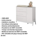Ver imagem 3 de Cômoda Infantil Bebe Guti Retro Peroba Cor Branco 100% MDF