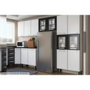 Ver imagem 2 de Armário Aéreo Cozinha Modulado Evidence 7006 2 Portas C- Vidro Branco-preto - Bertolini