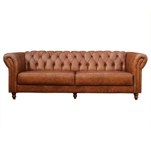 Sofá 2 Lugares Maggiore 2,00M Couro Mel - Gran Belo